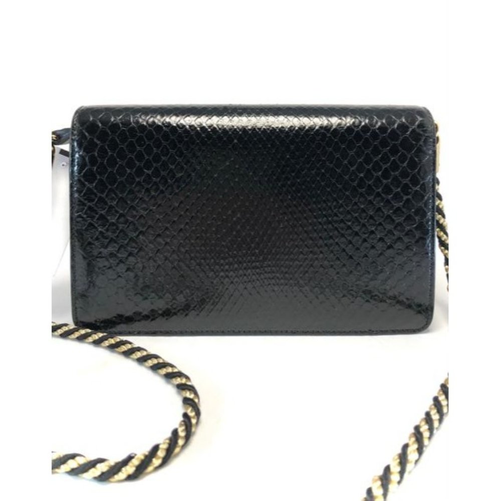 Gucci Broadway Small Snakeskin Black Python Skin … - image 7